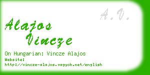 alajos vincze business card